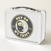 Lunch Box Pas sur mon poste Grim Reaper Citation d'Halloween (Dos)