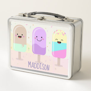 Lunch Box Pastel Chibi Ice Lollies mignonette Personnalisé