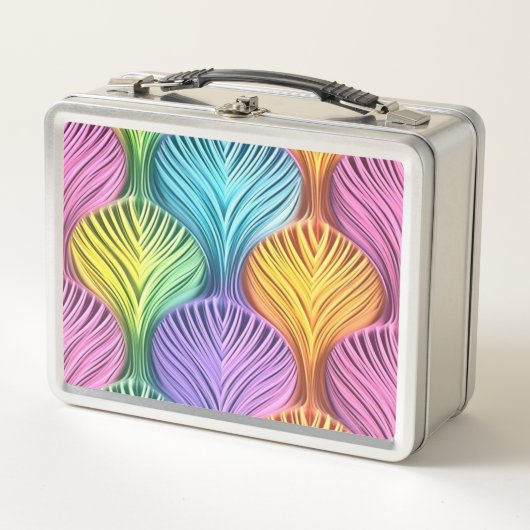Lunch Box Pastel Colorful Abstract Design (Devant)