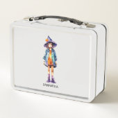 Lunch Box Pastel Cute Witch Girl Halloween esthétique (Dos)