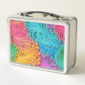 Lunch Box Pastel Psychedelic Neon Colorful Résumé Design (Dos)