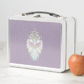 Lunch Box Pastel Purple Oracle Owl Monogram (En situation)