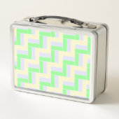 Lunch Box Pastel Rectangles Lignes en pointillé blanc Motif (Dos)