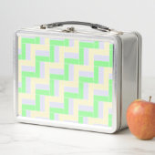 Lunch Box Pastel Rectangles Lignes en pointillé blanc Motif (En situation)