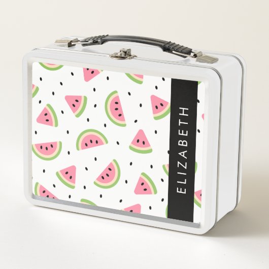 Lunch Box Pastèque Rose, Pâtes De Pâques, Votre Nom (Devant)