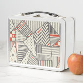 Lunch Box Patchwork rétro : Conception géométrique Abstraite (En situation)