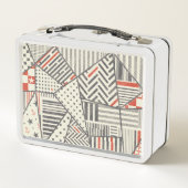 Lunch Box Patchwork rétro : Conception géométrique Abstraite (Dos)