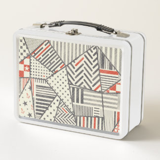 Lunch Box Patchwork rétro : Conception géométrique Abstraite