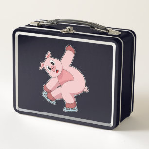 Lunch Box Patinage sur glace de porc Patins à glace