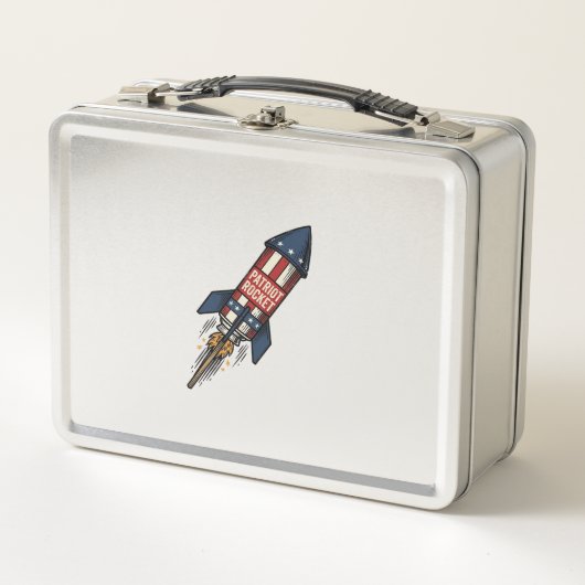 Lunch Box Patriot Rocket 4 juillet conception de feux d'arti (Devant)