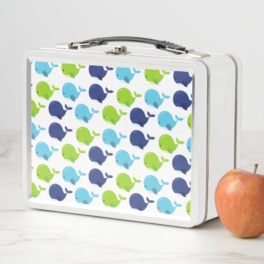 Lunch Box Pattern of Whales, Cute Whales, Sea Animals (En situation)