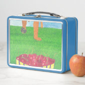 Lunch Box Pattes de chien et cerise (En situation)