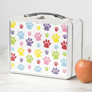 Lunch Box Paws colorés, Motif Paw, Paws de chien, Empreintes