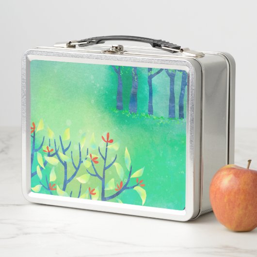 Lunch Box Paysage Abstrait vert (En situation)