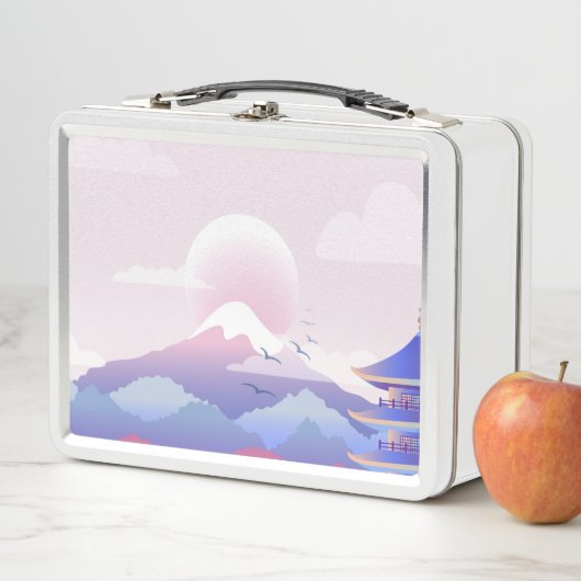 Lunch Box Paysage De Temple Paisible À L'Aube (En situation)