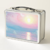 Lunch Box Paysage magique au coucher du soleil rose (Dos)