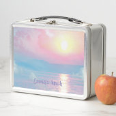 Lunch Box Paysage magique au coucher du soleil rose (En situation)