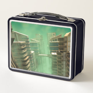 Lunch Box Paysage urbain mégalopole rétro-futuriste