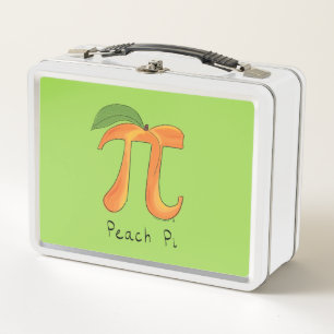 Lunch Box Peach Pi Cute Math Pi Day Lunette Box