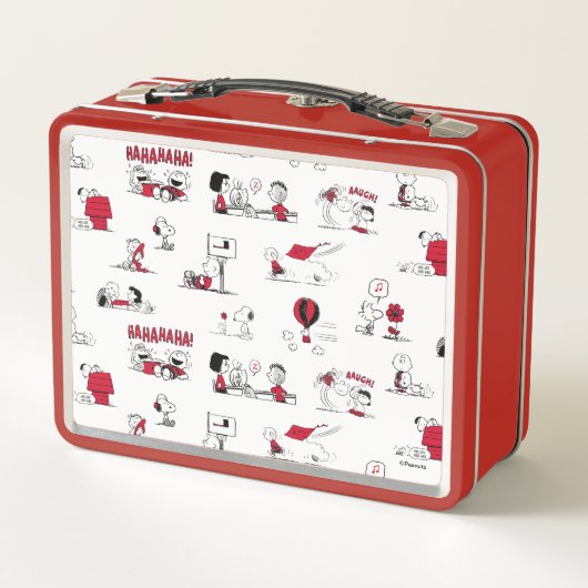 Lunch Box PEANUTS | Motif rouge et noir (Dos)
