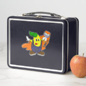 Lunch Box Pear as Painer with Paint brush (En situation)
