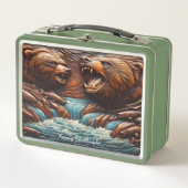 Lunch Box Pêche de l'ours dominant dans les courants sauvage (Devant)