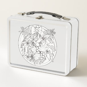 Lunch Box Peins-toi un motif tropical