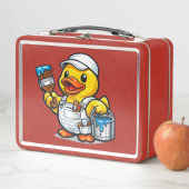 Lunch Box Peintre Canard en Caoutchouc (En situation)