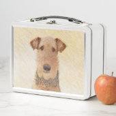 Lunch Box Peinture Airedale Terrier - Cute Original Art (En situation)