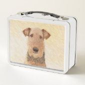 Lunch Box Peinture Airedale Terrier - Cute Original Art (Dos)