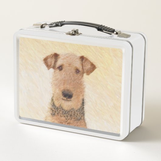 Lunch Box Peinture Airedale Terrier - Cute Original Art (Devant)