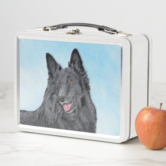 Lunch Box Peinture belge Sheepdog - Cute Original Chien Art (En situation)