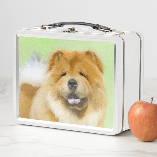 Lunch Box Peinture Chow Chow - Joli art original chien (En situation)