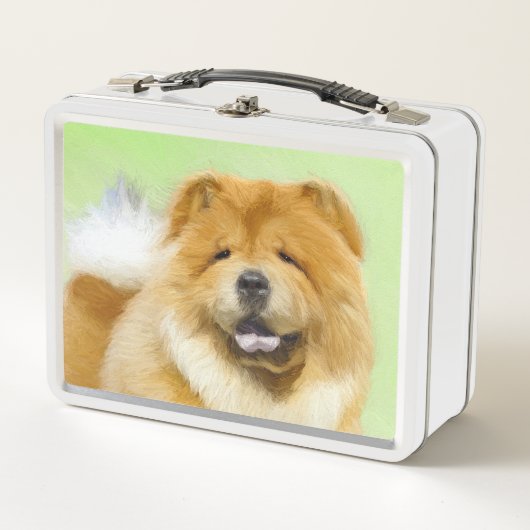 Lunch Box Peinture Chow Chow - Joli art original chien (Devant)