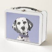 Lunch Box Peinture Dalmatienne - Beau art original de chien (Devant)