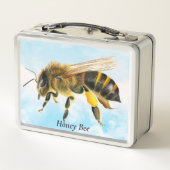 Lunch Box Peinture d'aquarelle d'abeille de miel (Dos)