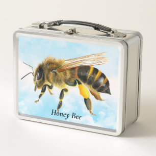 Lunch Box Peinture d'aquarelle d'abeille de miel