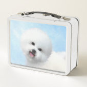 Lunch Box Peinture de Bichon Frise - Cute Original Dog Art (Dos)