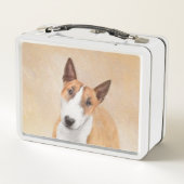 Lunch Box Peinture de Bull Terrier Miniature - Originale et (Dos)