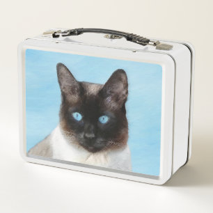 Lunch Box Peinture de chats de Siamese - Cute Original Cat A