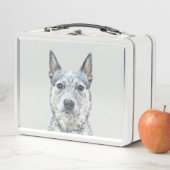 Lunch Box Peinture de chien de bétail australien - Beau art  (En situation)