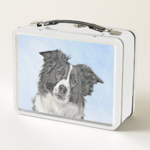 Lunch Box Peinture de collie frontalière - Belle art origina