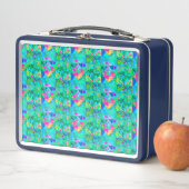 Lunch Box Peinture de courtepointe avec Hydrangea et Blues (En situation)