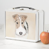 Lunch Box Peinture de Fox Terrier de fil - art original (En situation)