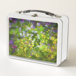 Lunch Box Peinture fleur sauvage Impasto - Art Fleur Origina