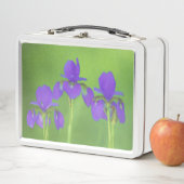 Lunch Box Peinture Iris Violet - Art Fleur Originale (En situation)