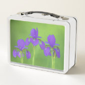 Lunch Box Peinture Iris Violet - Art Fleur Originale (Dos)