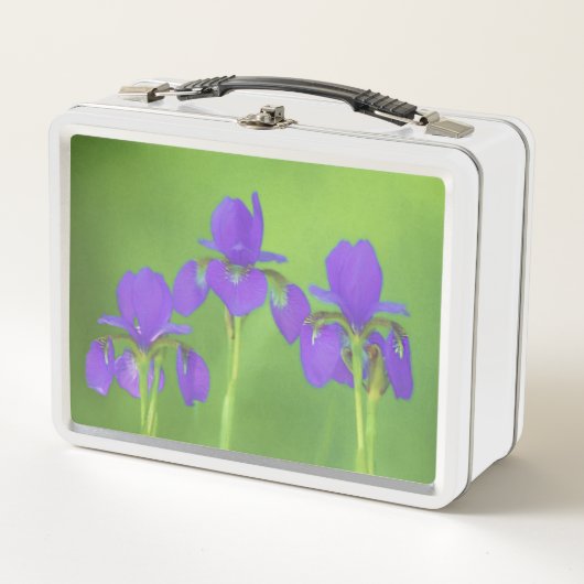 Lunch Box Peinture Iris Violet - Art Fleur Originale (Devant)