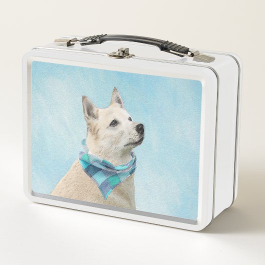 Lunch Box Peinture norvégienne Buhund - jolie art original c (Devant)