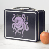 Lunch Box Peinture Octopus Peinture brosse (En situation)